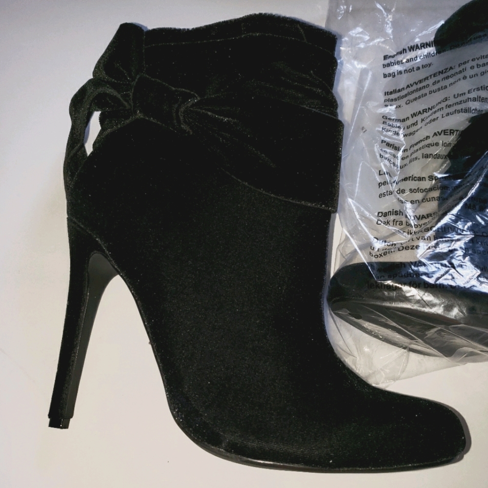Black Velvet Booties